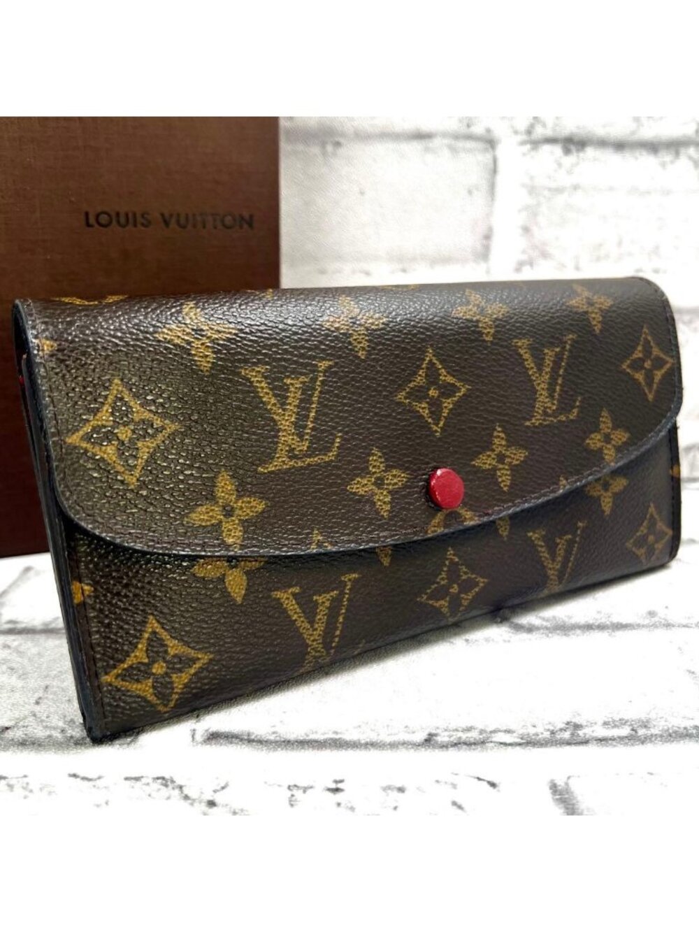 Louis Vuitton Monogram Portefeuille Emily Cerise Wallet